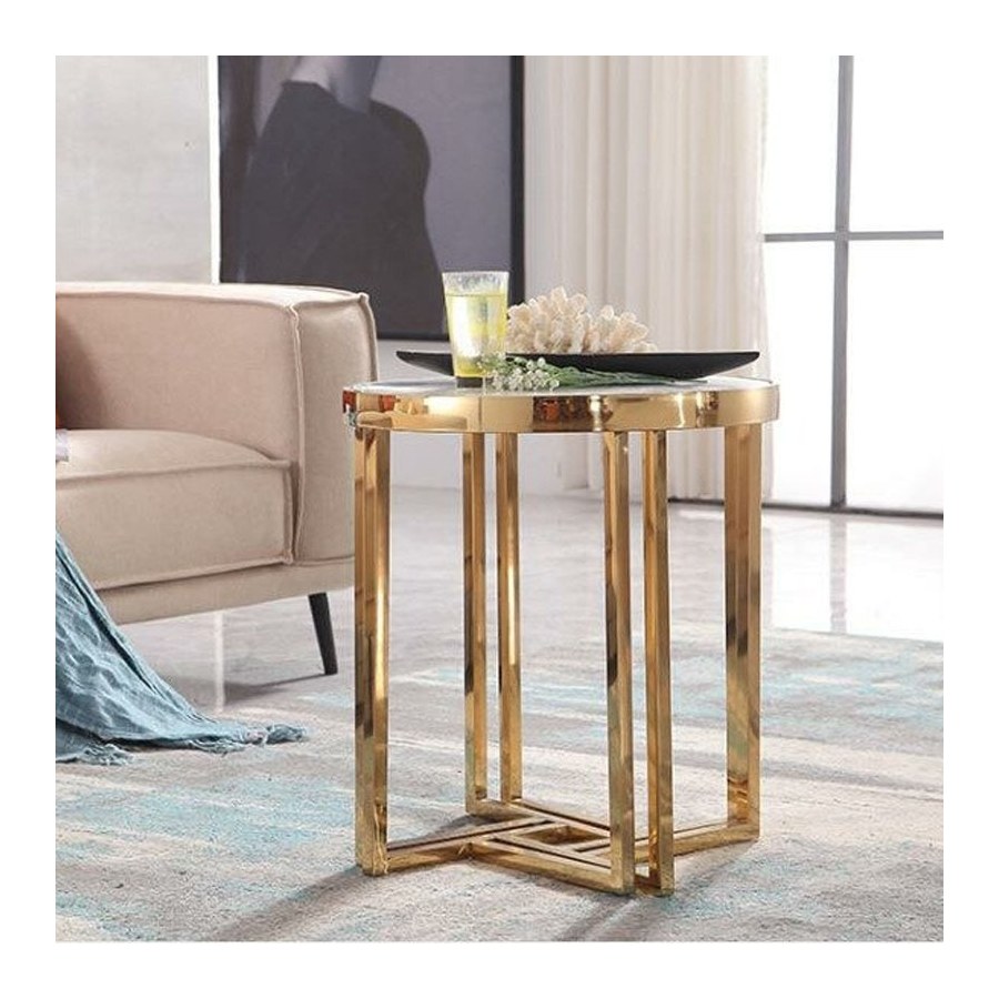 Bàn Trà Đá Marble Tròn Khung Inox Thiết Kế Tối Giản Bàn Trà Đá Marble Tròn Khung Inox Thiết Kế Tối Giản