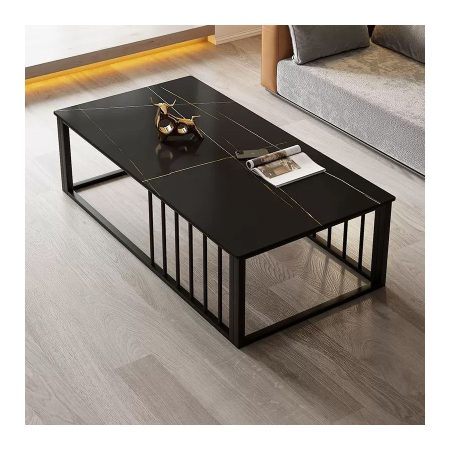 Bàn Trà Đá Slate Khung Kim Loại Hiện Đại Tối Giản