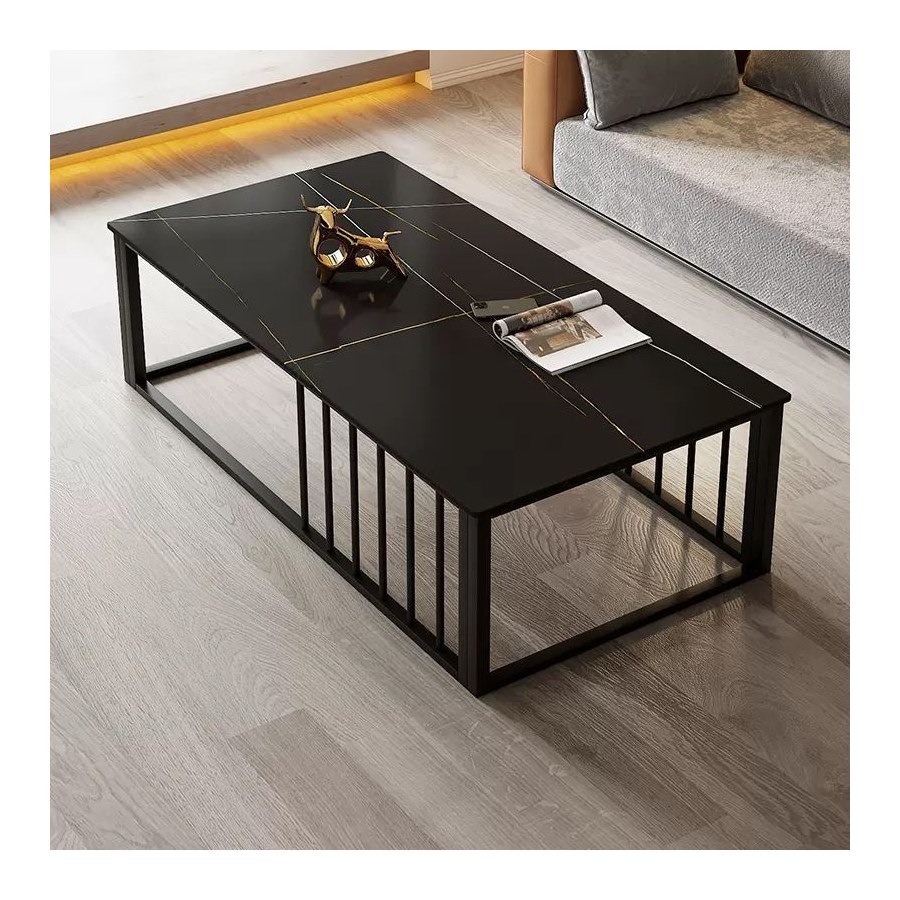 Bàn Trà Đá Slate Khung Kim Loại Hiện Đại Tối Giản Bàn Trà Đá Slate Khung Kim Loại Hiện Đại Tối Giản