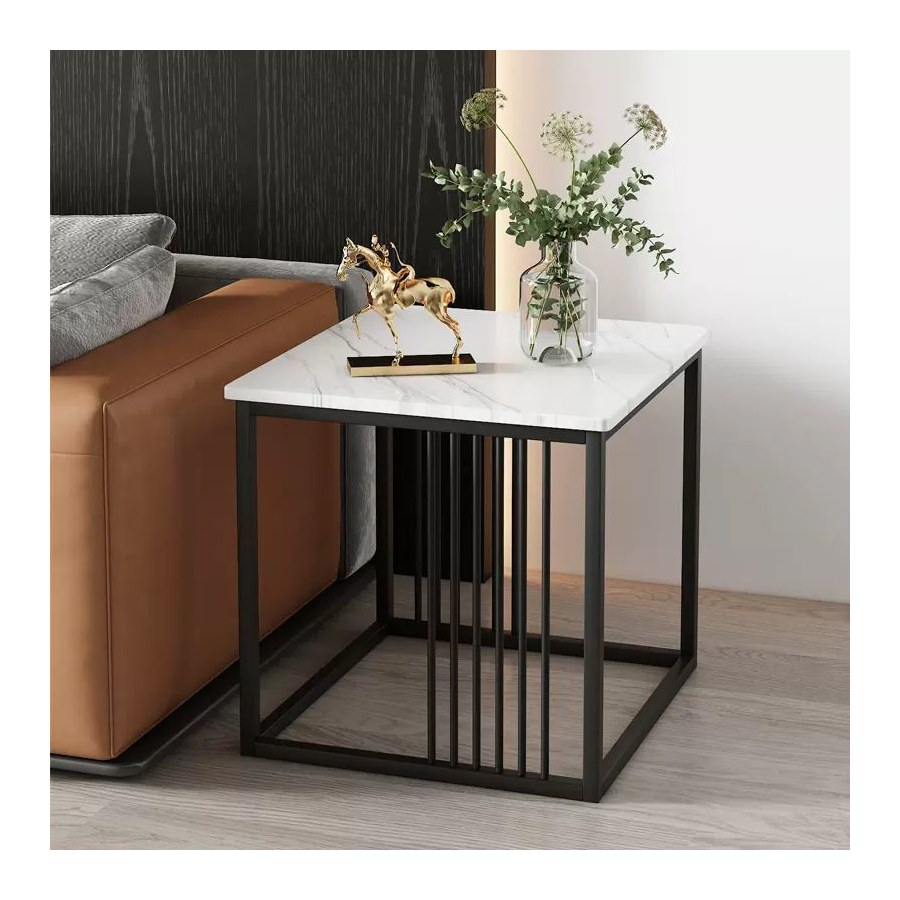 Bàn Trà Đá Slate Khung Kim Loại Hiện Đại Tối Giản Bàn Trà Đá Slate Khung Kim Loại Hiện Đại Tối Giản