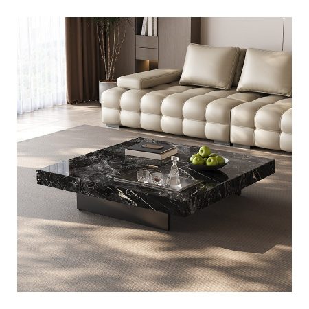 Bàn Trà Đá Tối Giản Gỗ Tùy Chỉnh Có Ngăn Kéo
