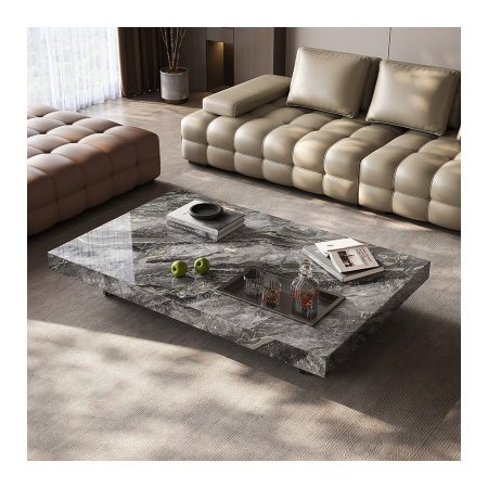 Bàn Trà Đá Tối Giản Gỗ Tùy Chỉnh Có Ngăn Kéo