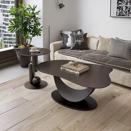 Bàn Trà Đá Trắng Hiện Đại Thiết Kế Độc Đáo Dành Cho Phòng Khách Nhỏ