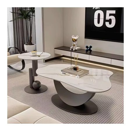 Bàn Trà Đá Trắng Hiện Đại Thiết Kế Độc Đáo Dành Cho Phòng Khách Nhỏ Bàn Trà Đá Trắng Hiện Đại Thiết Kế Độc Đáo Dành Cho Phòng Khách Nhỏ