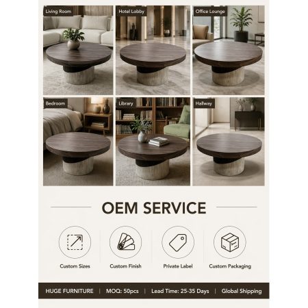 Bàn Trà Gỗ Công Nghiệp Hiện Đại Sang Trọng