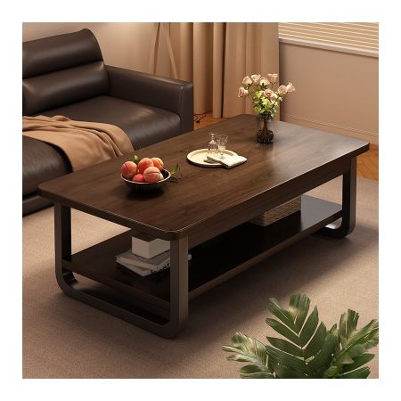 Bàn Trà Gỗ Công Nghiệp Khung Kim Loại Thiết Kế Hiện Đại