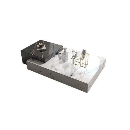 Bàn Trà Gỗ Đá Hiện Đại Kết Hợp Đặc Biệt