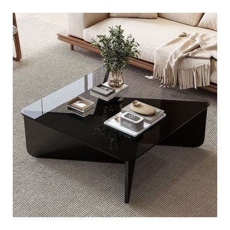 Bàn Trà Gỗ Kính Hiện Đại Cho Phòng Khách Nhỏ