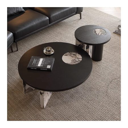 Bàn Trà Gỗ Tự Nhiên Đá Marble Phong Cách Pháp