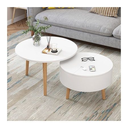 Bàn Trà Gỗ Tự Nhiên Đá Màu Bắc Âu Đa Chức Năng