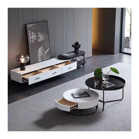 Bàn Trà Hiện Đại Bằng Đá Thạch Anh Có Chức Năng Lưu Trữ