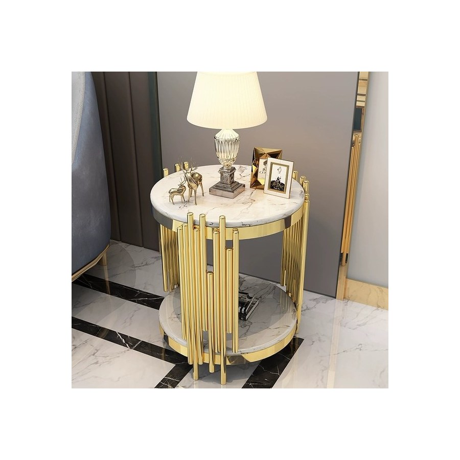 Bàn Trà Hiện Đại Bằng Kính Và Thép Không Gỉ Mạ Vàng Bàn Trà Hiện Đại Bằng Kính Và Thép Không Gỉ Mạ Vàng