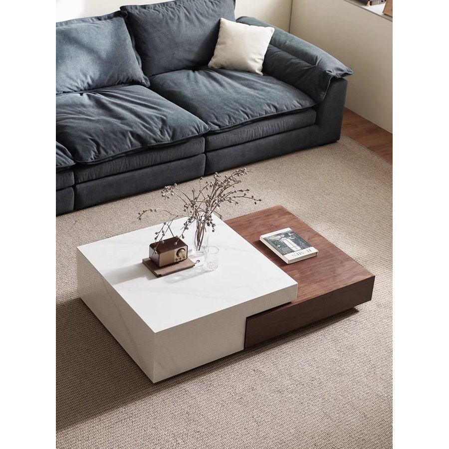 Bàn Trà Hiện Đại Chất Liệu Đá Marble Và Gỗ Óc Chó Bàn Trà Hiện Đại Chất Liệu Đá Marble Và Gỗ Óc Chó