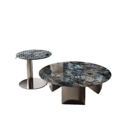 Bàn Trà Hiện Đại Đá Marble Khung Thép Sang Trọng