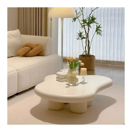 Bàn Trà Hiện Đại Gỗ Công Nghiệp Màu Trắng Kem Bàn Trà Hiện Đại Gỗ Công Nghiệp Màu Trắng Kem