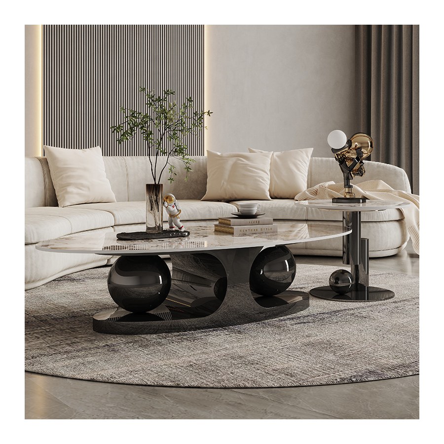 Bàn Trà Hình Oval Đá Ý Hiện Đại Dễ Dọn Dẹp Bàn Trà Hình Oval Đá Ý Hiện Đại Dễ Dọn Dẹp