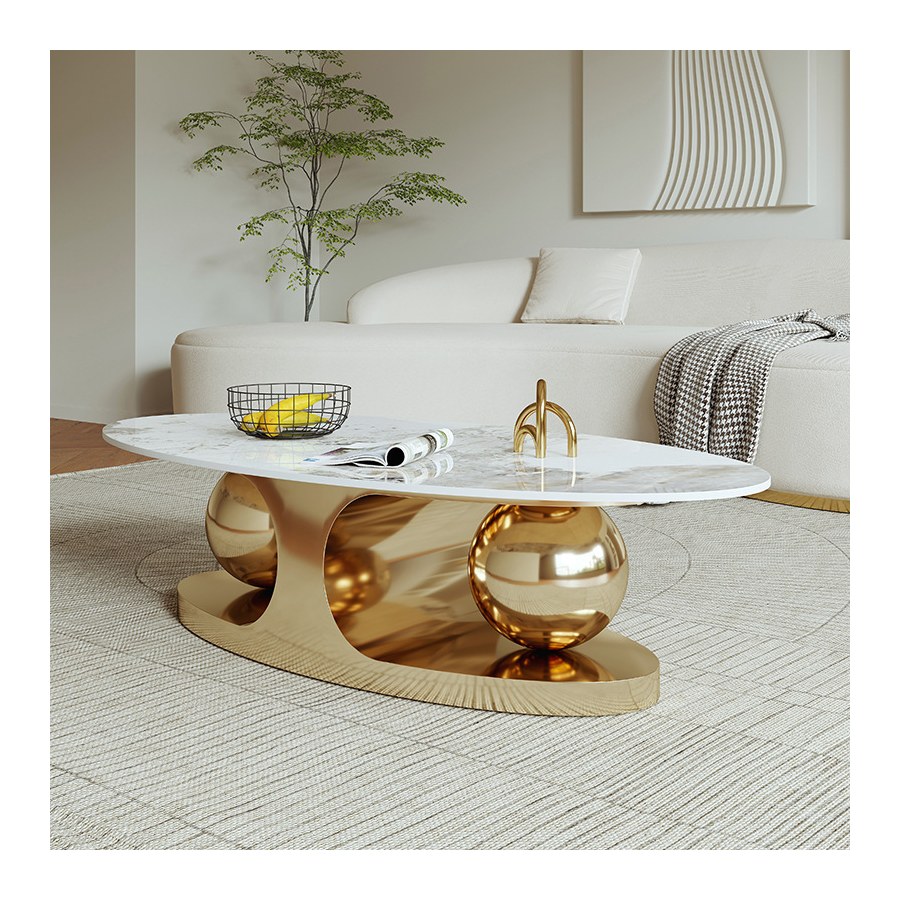 Bàn Trà Hình Oval Đá Ý Hiện Đại Dễ Dọn Dẹp Bàn Trà Hình Oval Đá Ý Hiện Đại Dễ Dọn Dẹp