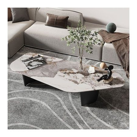 Bàn Trà Kim Loại Đá Tối Giản Hiện Đại Có Ngăn Kéo