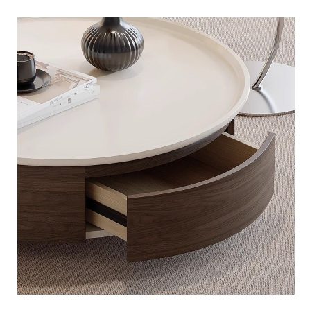 Bàn Trà Kim Loại Mặt Đá Nhân Tạo Tối Giản Ý