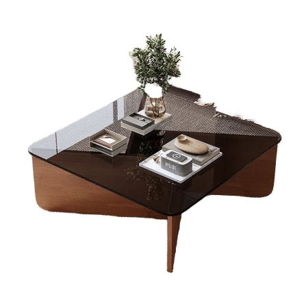 Bàn Trà Kính Gỗ Hiện Đại Đơn Giản Cho Phòng Khách
