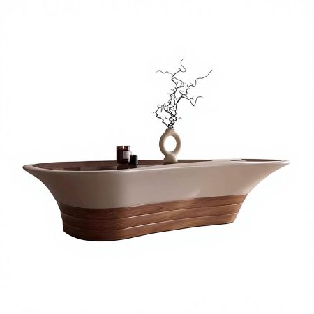 Bàn Trà Kính Gỗ Tối Giản Hiện Đại