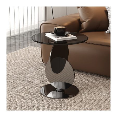 Bàn Trà Kính Inox Tối Giản Gấp Gọn Xoay Mở Rộng