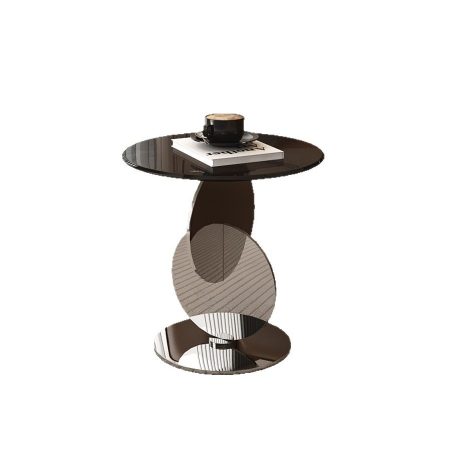 Bàn Trà Kính Inox Tối Giản Gấp Gọn Xoay Mở Rộng