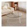 Bàn Trà Kính Tròn Hiện Đại Khung Nhựa Acrylic Bàn Trà Kính Tròn Hiện Đại Khung Nhựa Acrylic