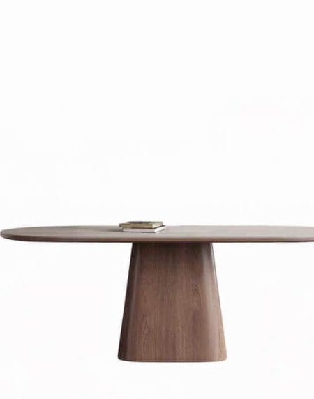Bàn Trà Oval Gỗ Óc Chó Cao Cấp Đá Sintered Hiện Đại Bàn Trà Oval Gỗ Óc Chó Cao Cấp Đá Sintered Hiện Đại