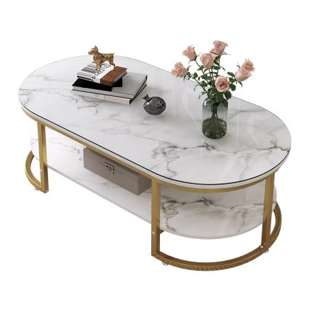 Bàn Trà Oval Hiện Đại Đa Chức Năng Cho Phòng Khách