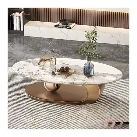 Bàn Trà Oval Nhỏ Gọn Gỗ Kim Loại Hiện Đại Bàn Trà Oval Nhỏ Gọn Gỗ Kim Loại Hiện Đại