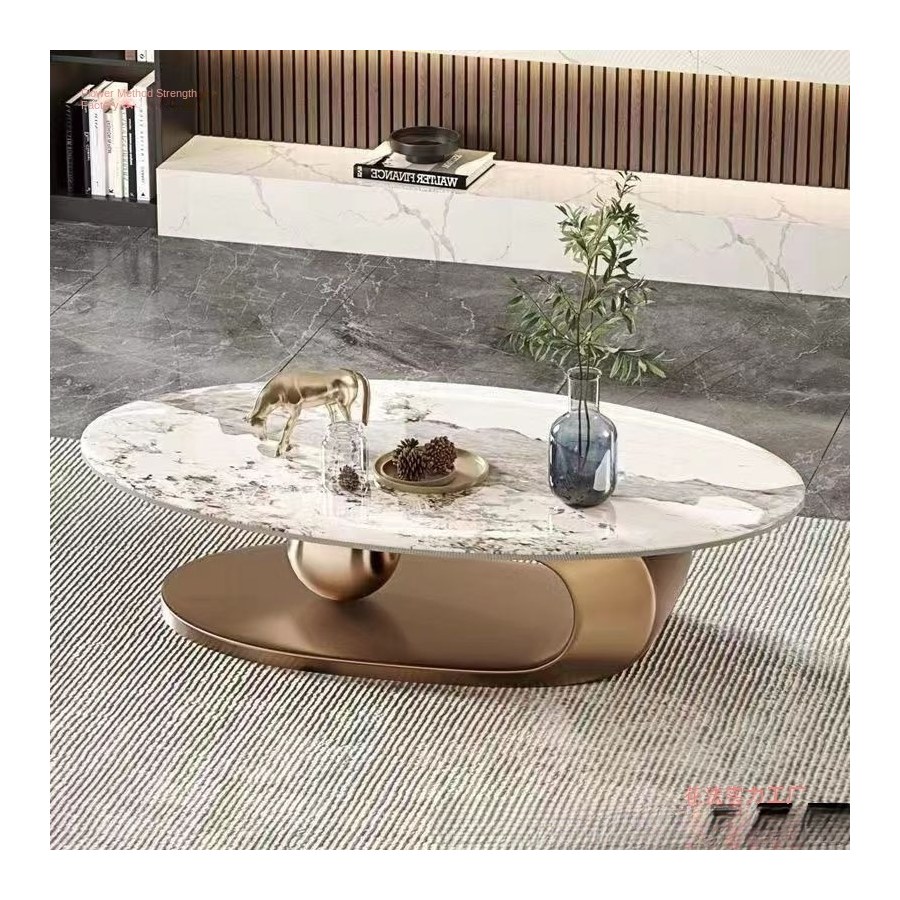 Bàn Trà Oval Nhỏ Gọn Gỗ Kim Loại Hiện Đại Bàn Trà Oval Nhỏ Gọn Gỗ Kim Loại Hiện Đại