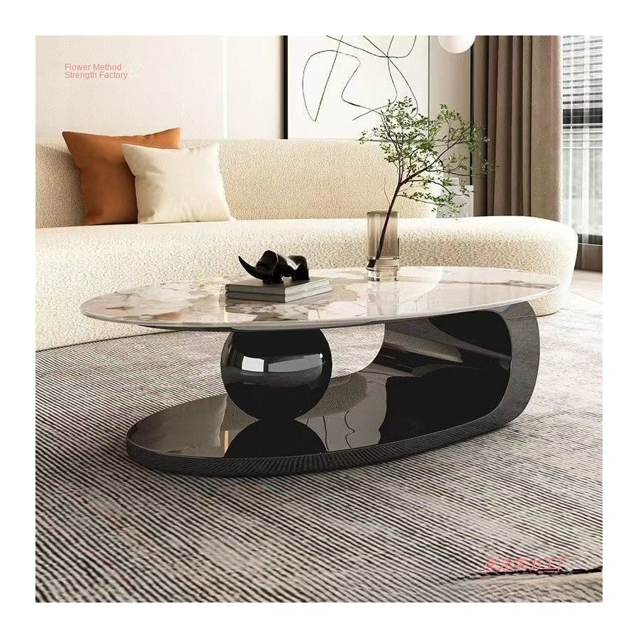 Bàn Trà Oval Nhỏ Gọn Gỗ Kim Loại Hiện Đại Bàn Trà Oval Nhỏ Gọn Gỗ Kim Loại Hiện Đại