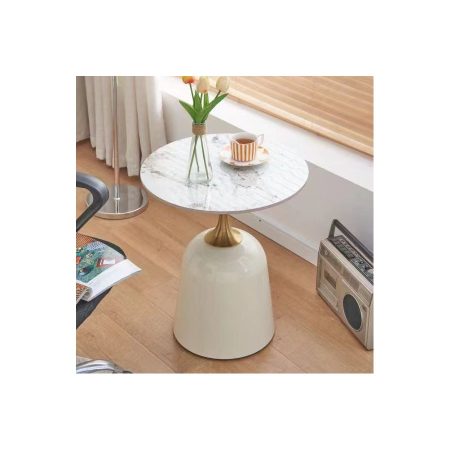 Bàn Trà Tối Giản Đá Tự Nhiên Chất Liệu Kim Loại