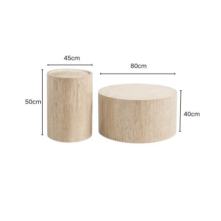 Bàn Trà Tròn Hiện Đại Gỗ Tự Nhiên Đẹp Mắt