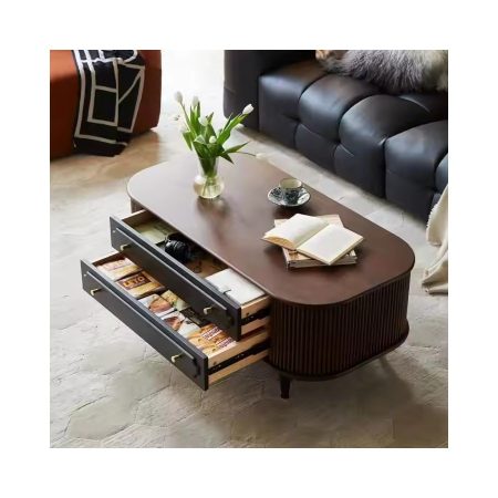 Bàn Trà Vintage Gỗ Tự Nhiên Có Ngăn Kéo