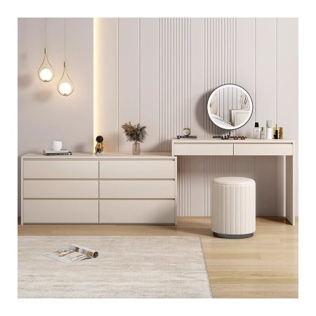 Bàn Trang Điểm Cao Cấp Gỗ Công Nghiệp Có Gương Đèn LED