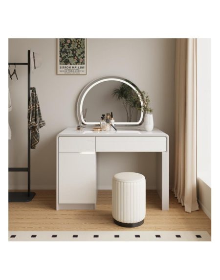 Bàn Trang Điểm Đa Năng Gỗ Công Nghiệp MDF Có Đèn