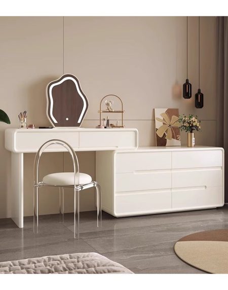 Bàn Trang Điểm Gỗ Công Nghiệp 8 Ngăn Đứng Màu Trắng Bàn Trang Điểm Gỗ Công Nghiệp 8 Ngăn Đứng Màu Trắng