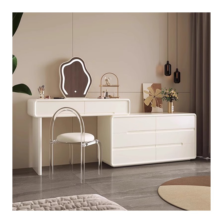 Bàn Trang Điểm Gỗ Công Nghiệp 8 Ngăn Đứng Màu Trắng Bàn Trang Điểm Gỗ Công Nghiệp 8 Ngăn Đứng Màu Trắng