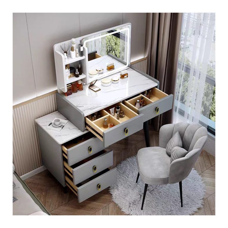 Trang chủ Bàn Trang Điểm Gỗ Công Nghiệp Hiện Đại Có Gương Chiếu Sáng
