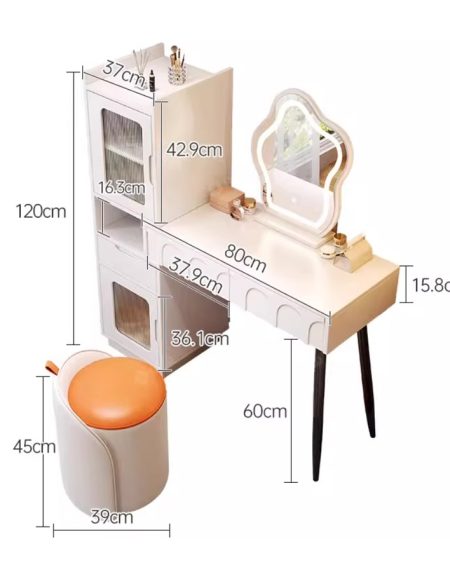 Bàn Trang Điểm Gỗ Công Nghiệp Hiện Đại Có Gương LED Bàn Trang Điểm Gỗ Công Nghiệp Hiện Đại Có Gương LED