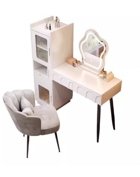 Bàn Trang Điểm Gỗ Công Nghiệp Hiện Đại Có Gương LED Bàn Trang Điểm Gỗ Công Nghiệp Hiện Đại Có Gương LED