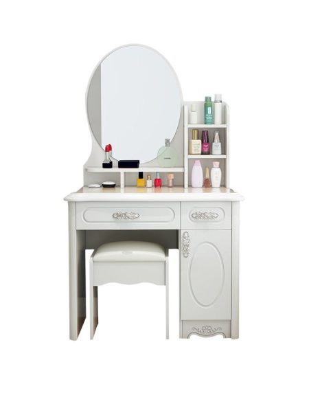 Bàn Trang Điểm Gỗ MDF 5 Ngăn Hiện Đại Có Đèn