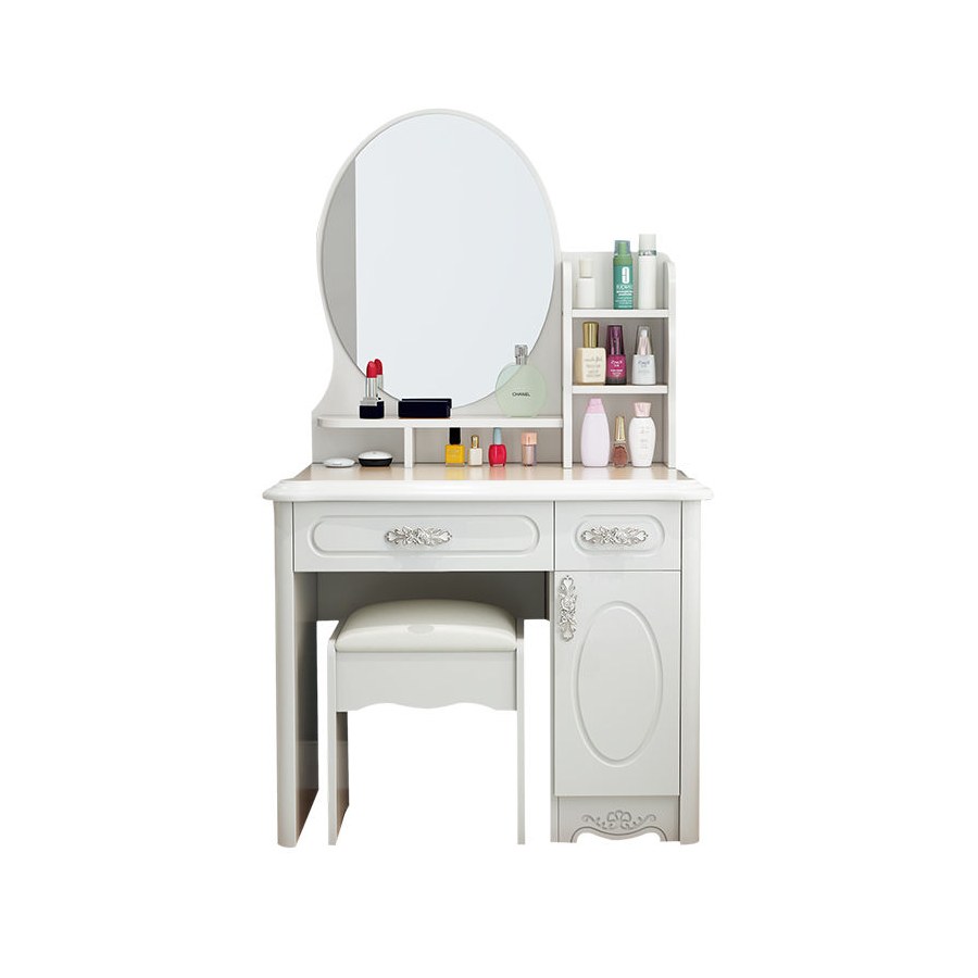 Bàn Trang Điểm Gỗ MDF 5 Ngăn Hiện Đại Có Đèn Bàn Trang Điểm Gỗ MDF 5 Ngăn Hiện Đại Có Đèn