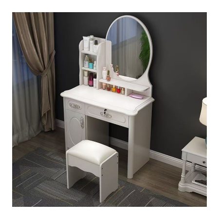 Bàn Trang Điểm Gỗ MDF 5 Ngăn Hiện Đại Có Đèn
