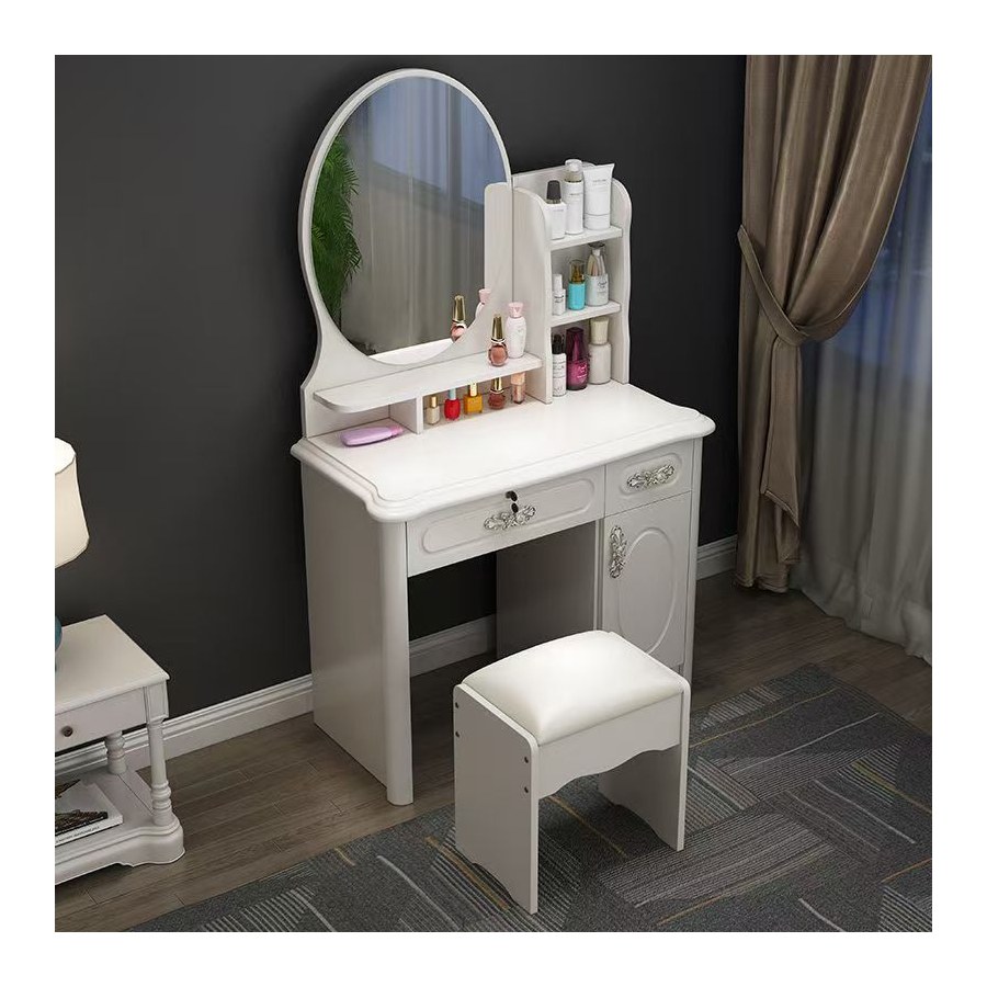 Bàn Trang Điểm Gỗ MDF 5 Ngăn Hiện Đại Có Đèn Bàn Trang Điểm Gỗ MDF 5 Ngăn Hiện Đại Có Đèn