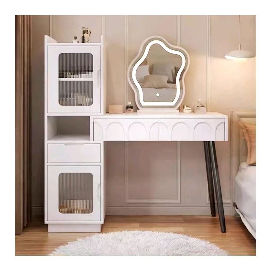 Bàn Trang Điểm Gỗ MDF Hiện Đại Có Gương Led Bàn Trang Điểm Gỗ MDF Hiện Đại Có Gương Led