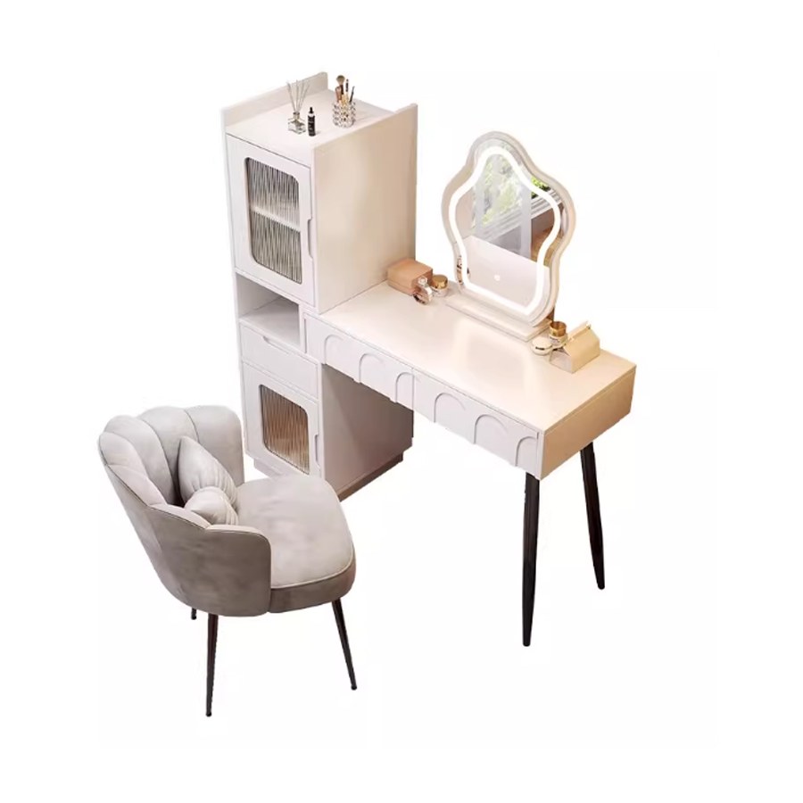 Bàn Trang Điểm Gỗ MDF Hiện Đại Có Gương Led Bàn Trang Điểm Gỗ MDF Hiện Đại Có Gương Led