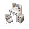 Bàn Trang Điểm Gỗ Thông Hiện Đại Có Gương Đèn LED Bàn Trang Điểm Gỗ Thông Hiện Đại Có Gương Đèn LED